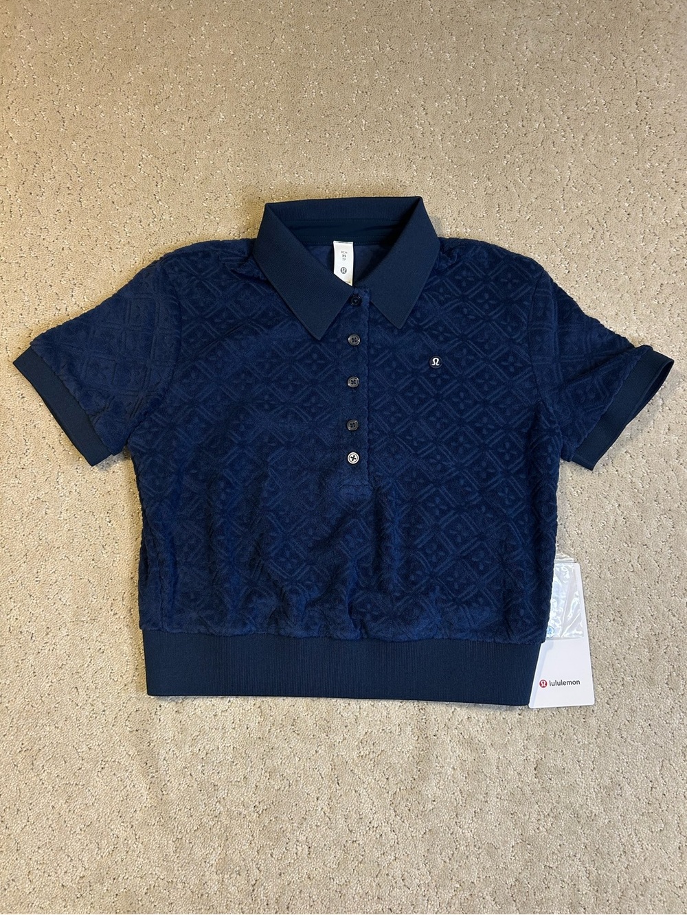 NWT Lululemon athletica Ace Advantage Terry Tennis Polo Shirt XS Color DXCB